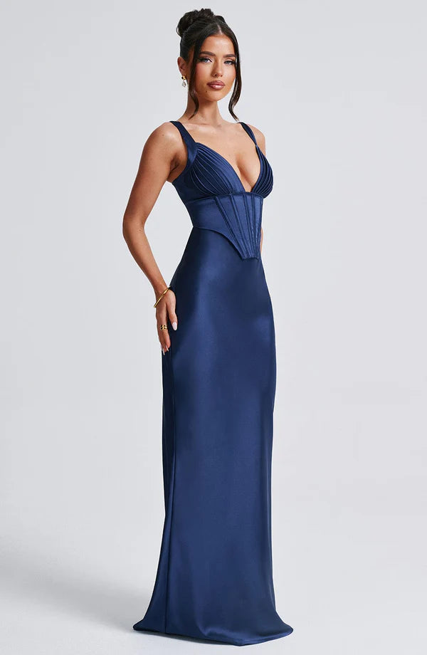 ARIA CORSET MAXI — NAVY