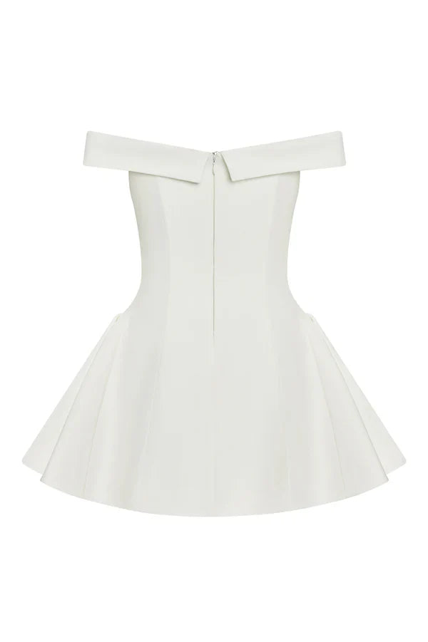 Calista Corset Mini Dress - White