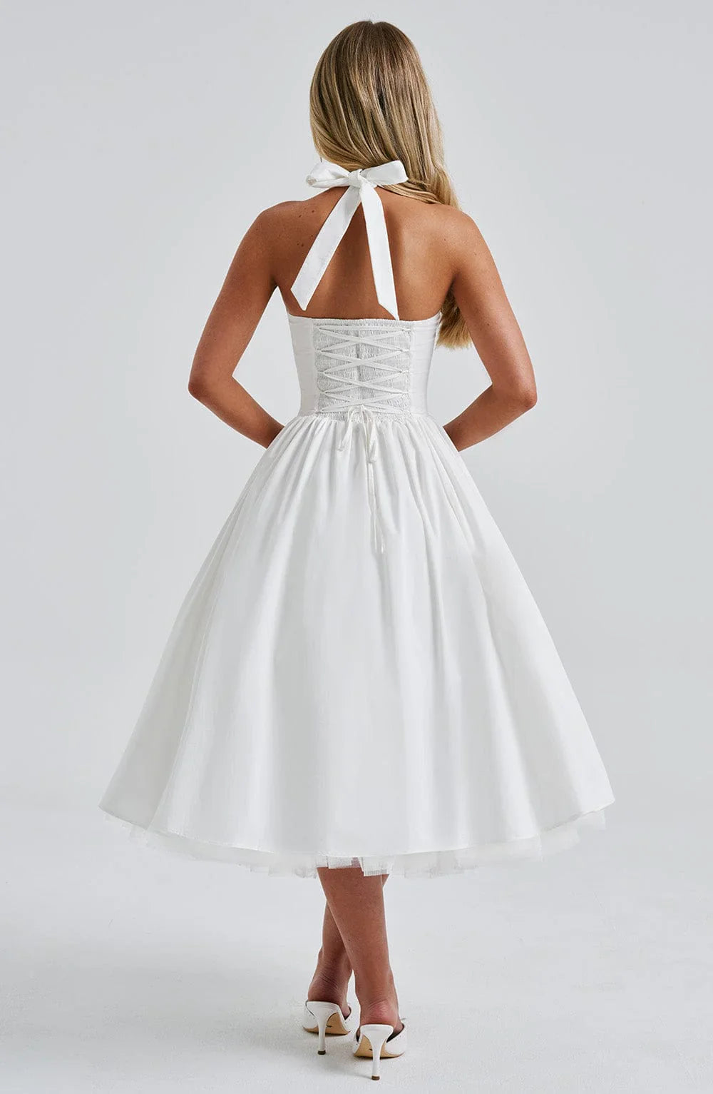 EVANA MIDI DRESS – IVORY