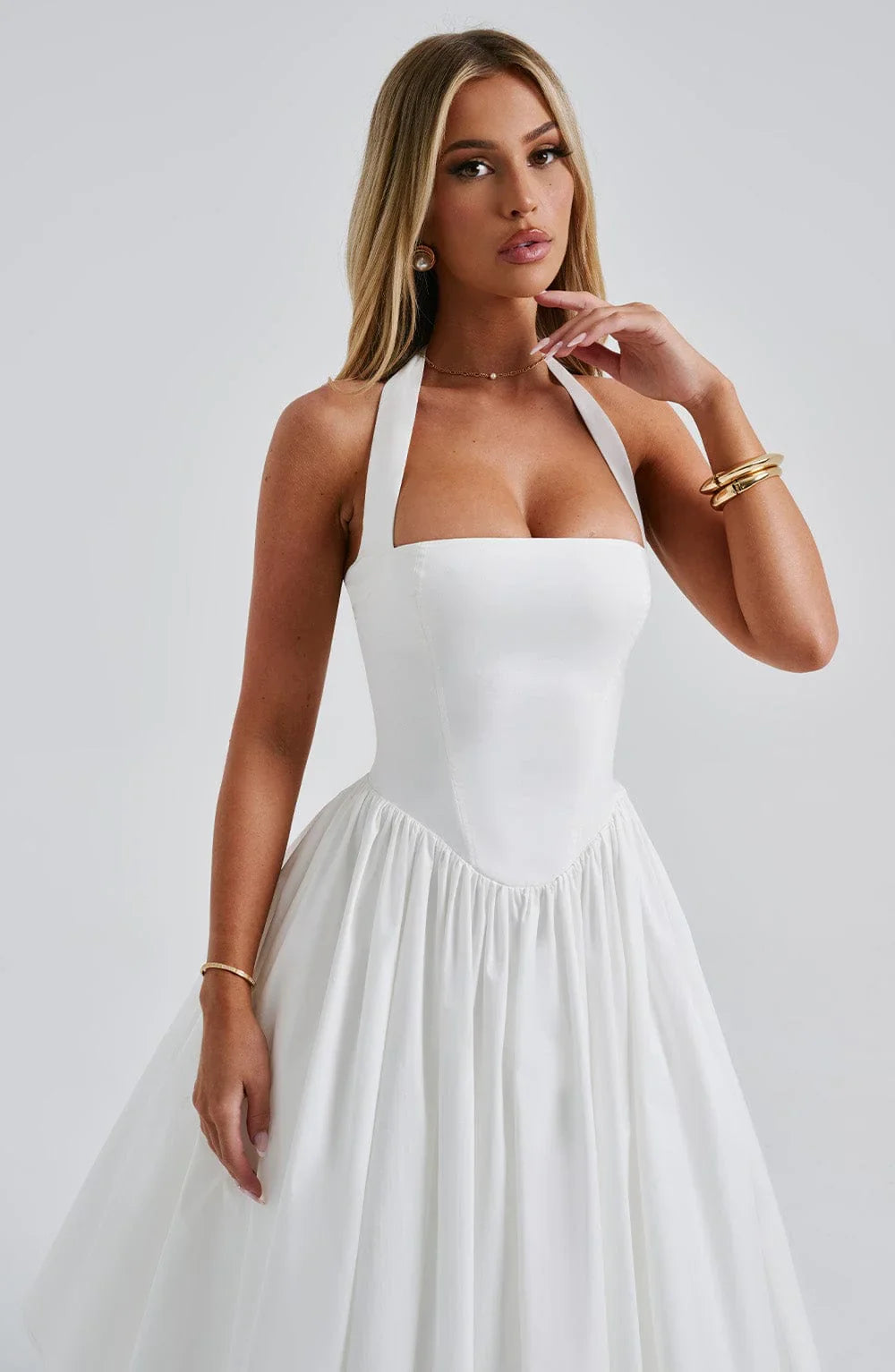 EVANA MIDI DRESS – IVORY