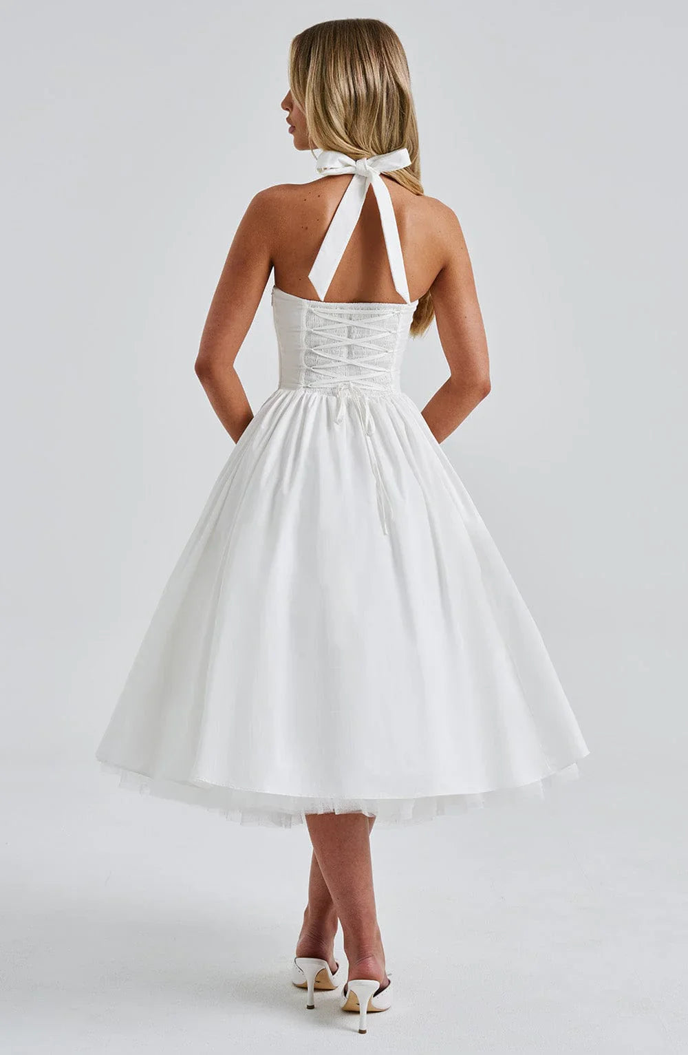 EVANA MIDI DRESS – IVORY