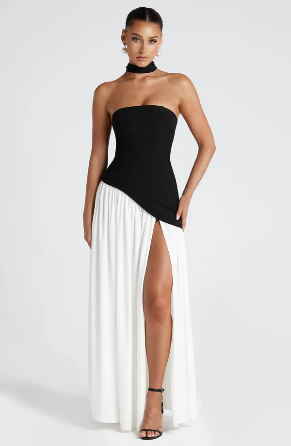 MALIYAH MAXI — BLACK/WHITE