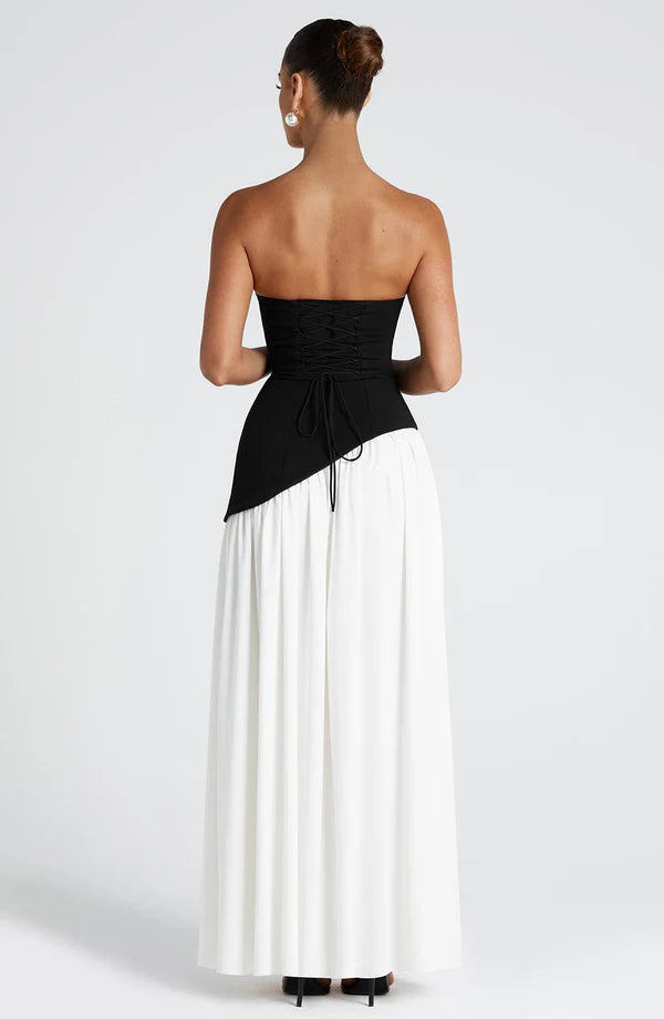 MALIYAH MAXI — BLACK/WHITE