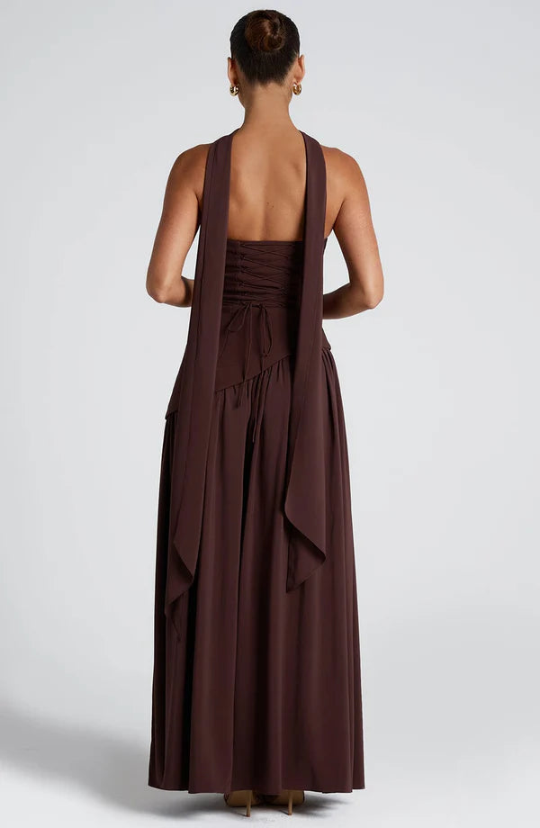 MALIYAH MAXI — PLUM BROWN