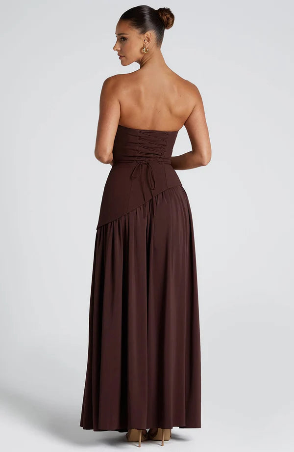 MALIYAH MAXI — PLUM BROWN