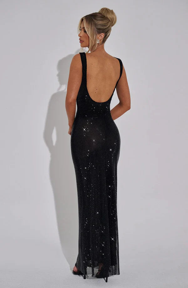 ATHENA MAXI DRESS - BLACK